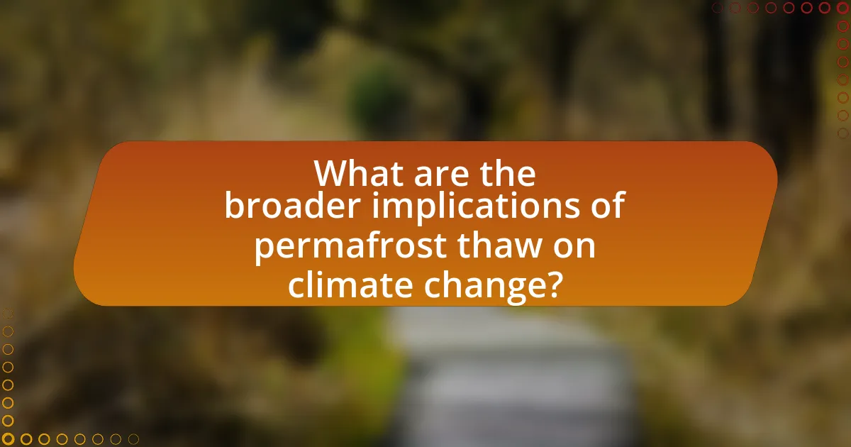 What are the broader implications of permafrost thaw on climate change?