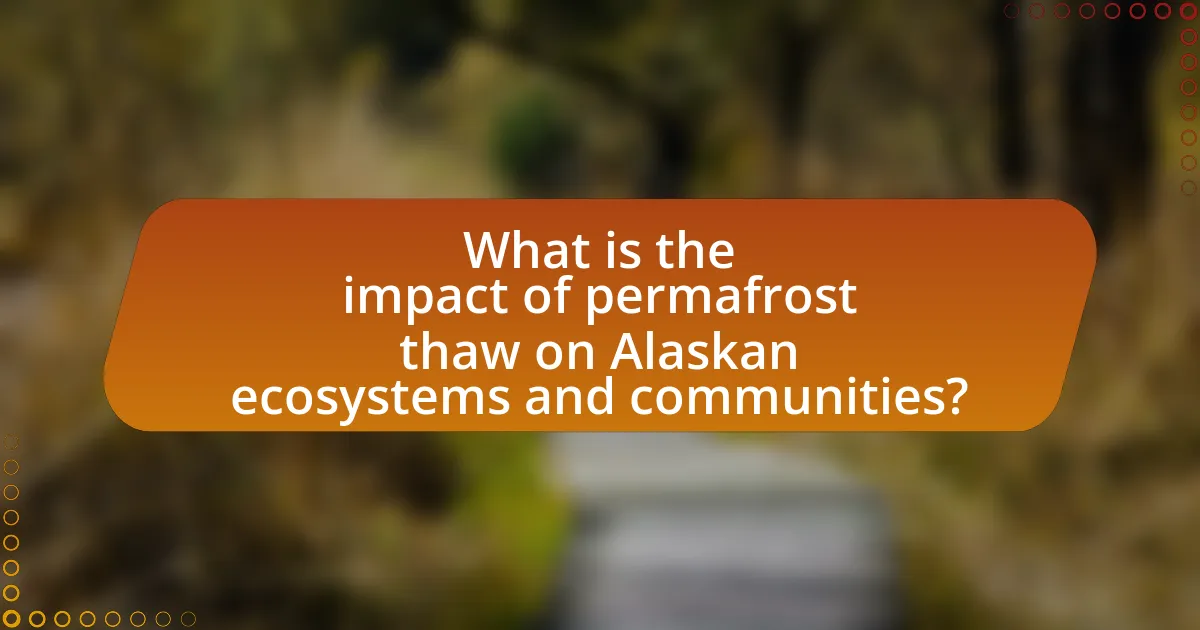 What is the impact of permafrost thaw on Alaskan ecosystems and communities?