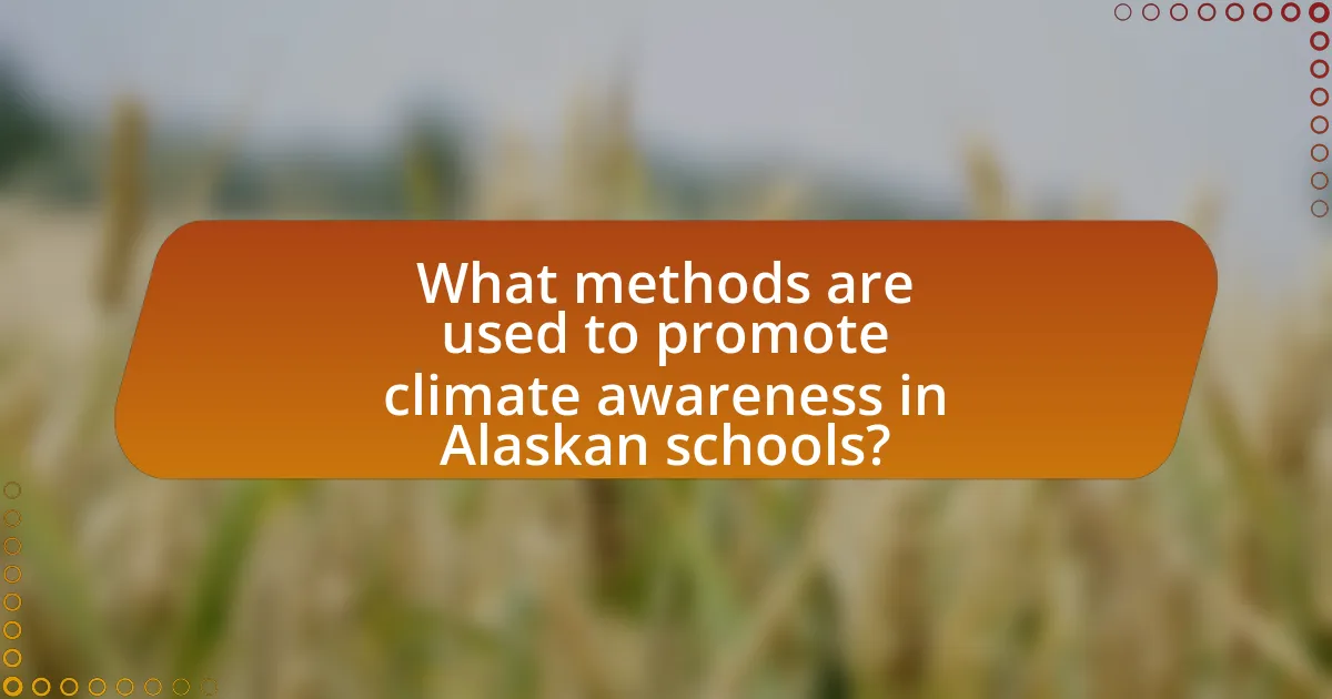 What methods are used to promote climate awareness in Alaskan schools?